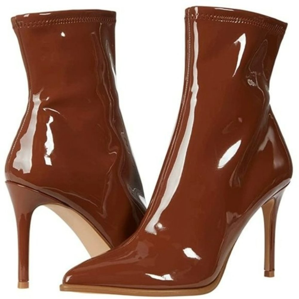 Steve Madden Petraz Cognac Patent Booties - Picture 17 of 17